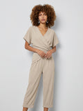 Alissa | Draped V Neck Wrap Front Jumpsuit