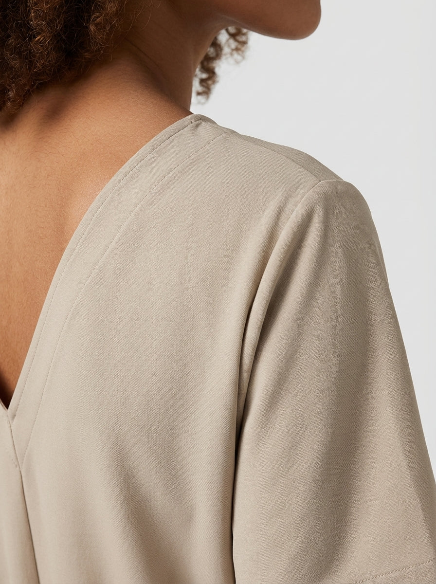 Alissa | Draped V Neck Wrap Front Jumpsuit