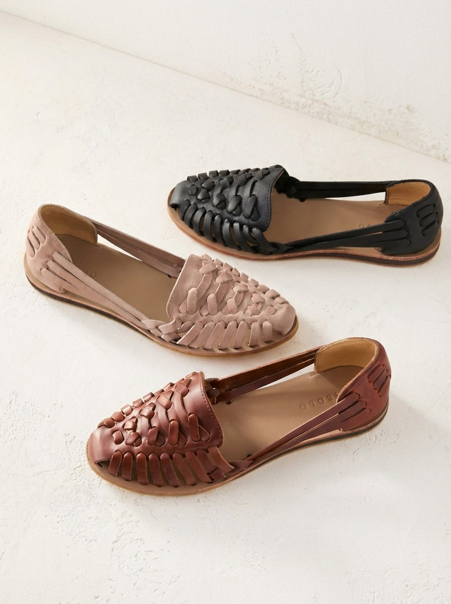 Amelia | Women’s Slip On Open Toe Ballet Flats