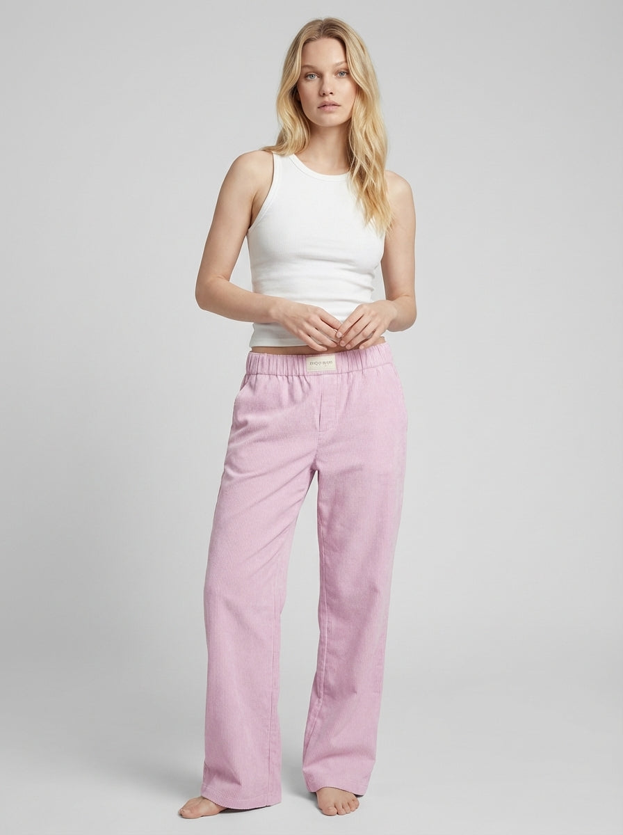 Ava | Straight Leg Elastic Waist Lounge Pants