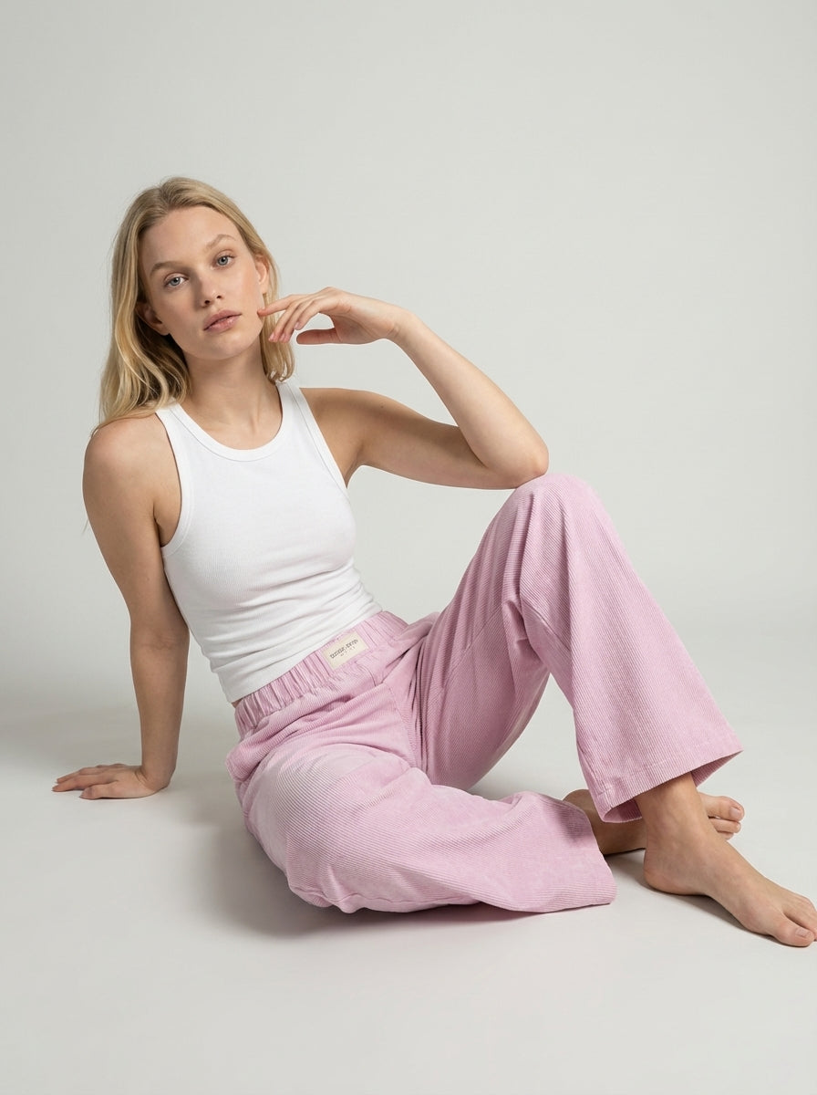 Ava | Straight Leg Elastic Waist Lounge Pants