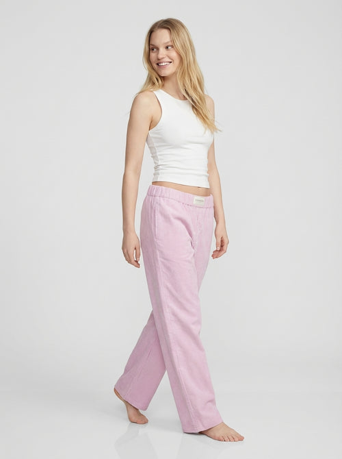 Ava | Straight Leg Elastic Waist Lounge Pants