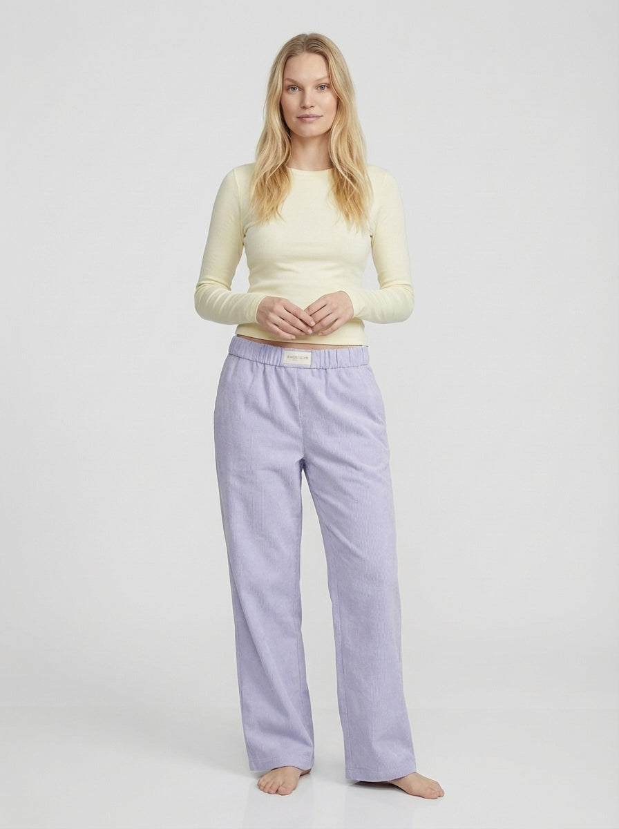 Ava | Straight Leg Elastic Waist Lounge Pants