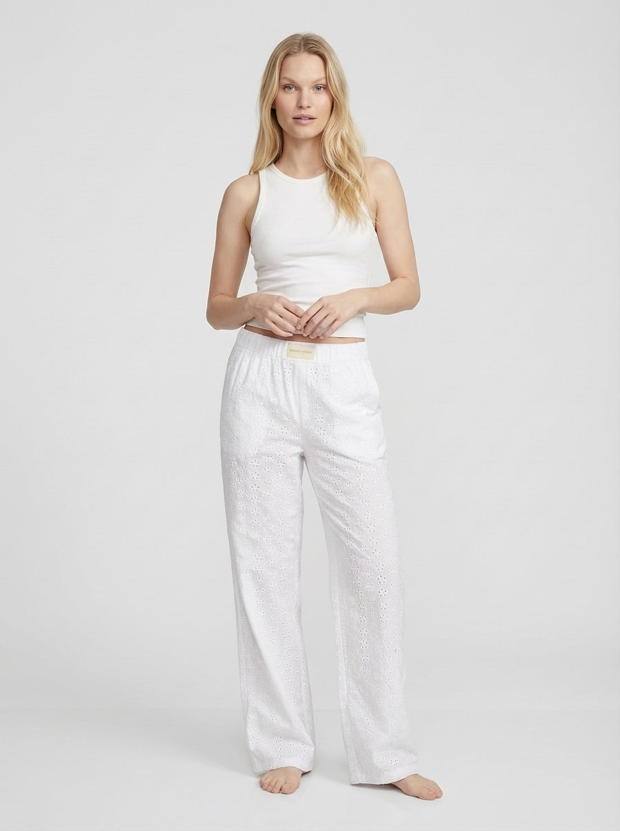 Ava | Straight Leg Elastic Waist Lounge Pants