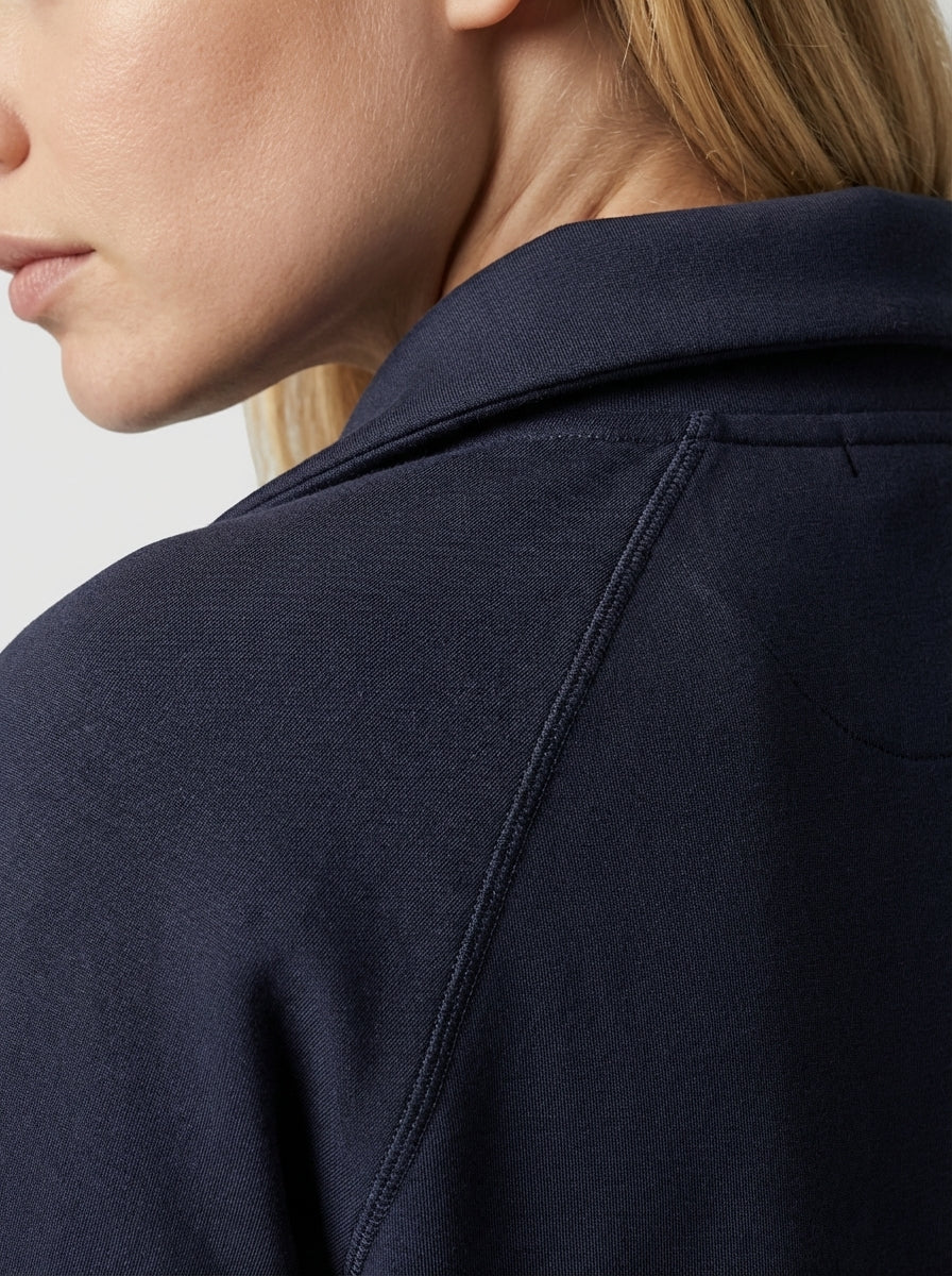 Charlotte | Quarter Zip Lounge Set Wide Leg Pants