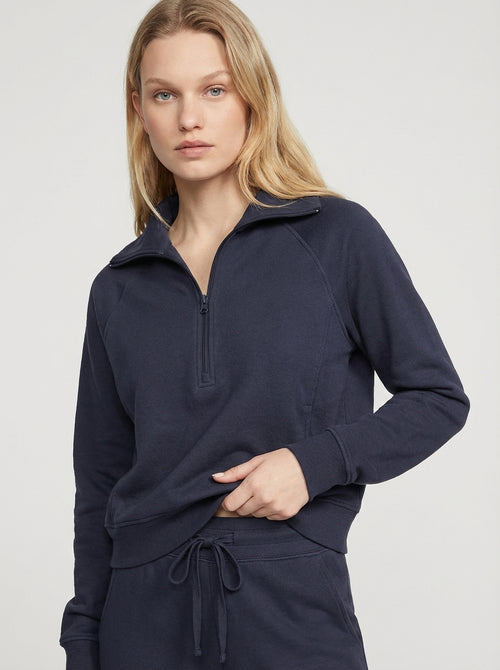 Charlotte | Quarter Zip Lounge Set Wide Leg Pants