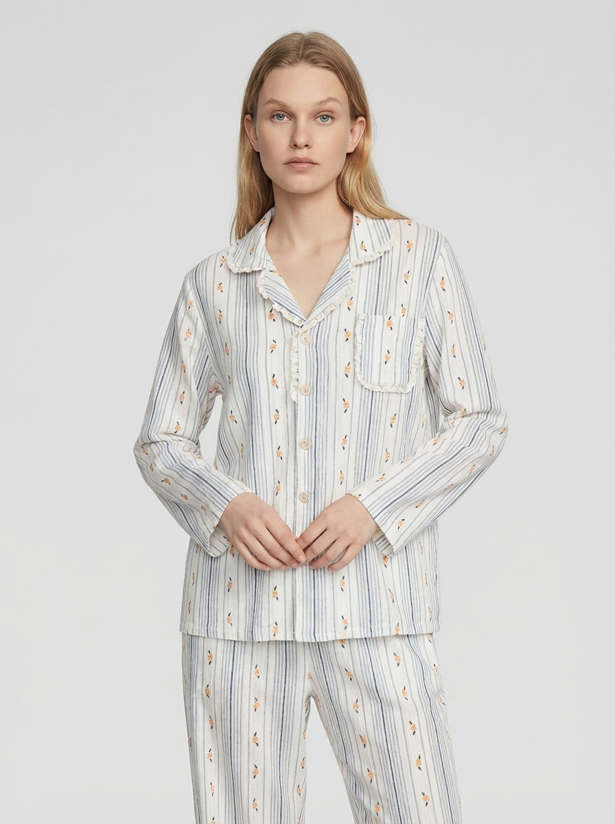 Elizabeth | Long Sleeve Button Down Pyjama Loungewear