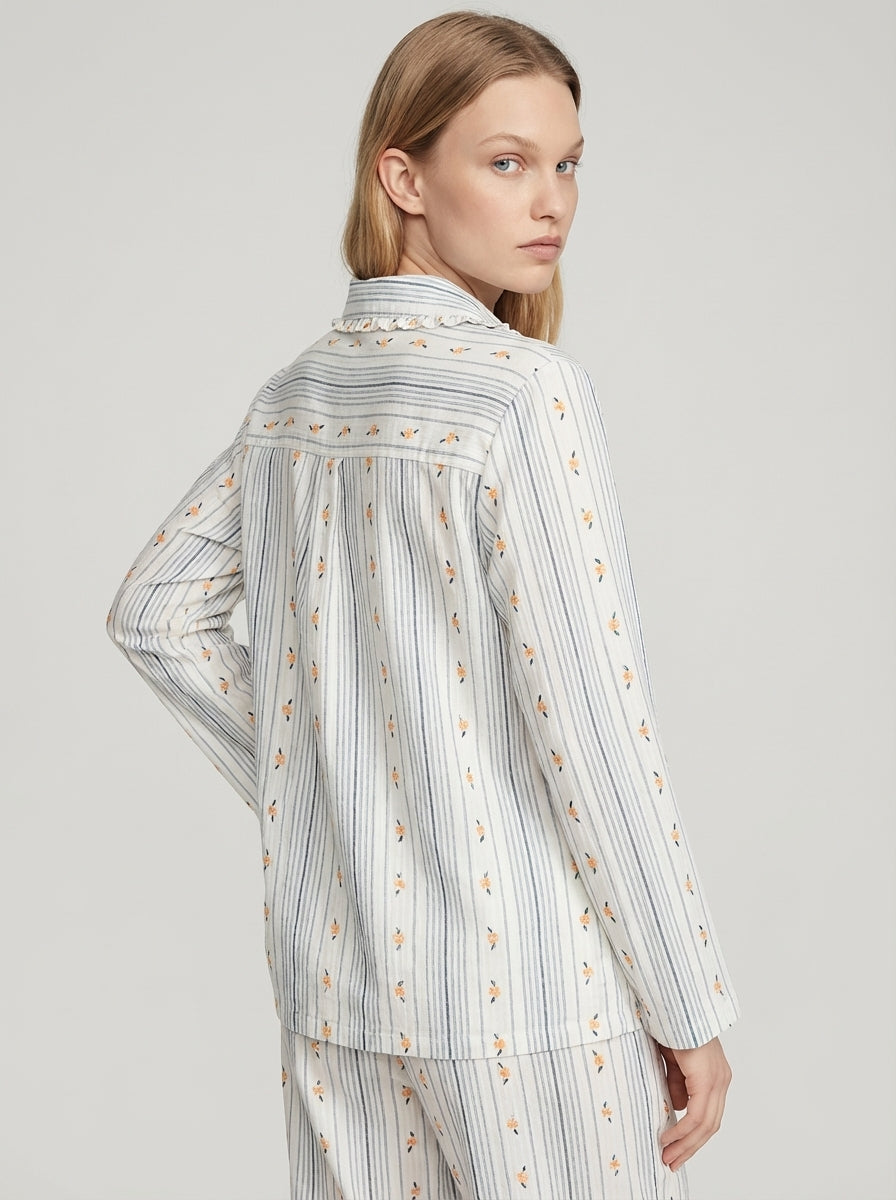 Elizabeth | Long Sleeve Button Down Pyjama Loungewear