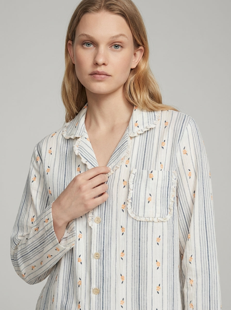 Elizabeth | Long Sleeve Button Down Pyjama Loungewear