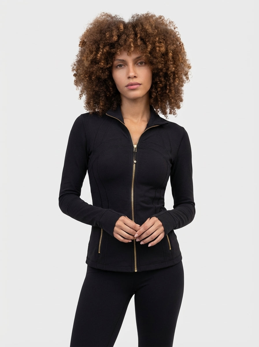 Nina | Zip Front Longline Yoga Jacket