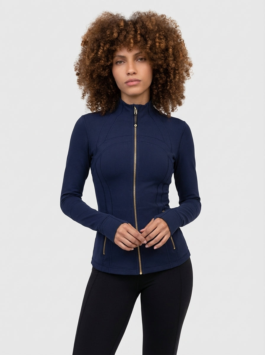 Nina | Zip Front Longline Yoga Jacket