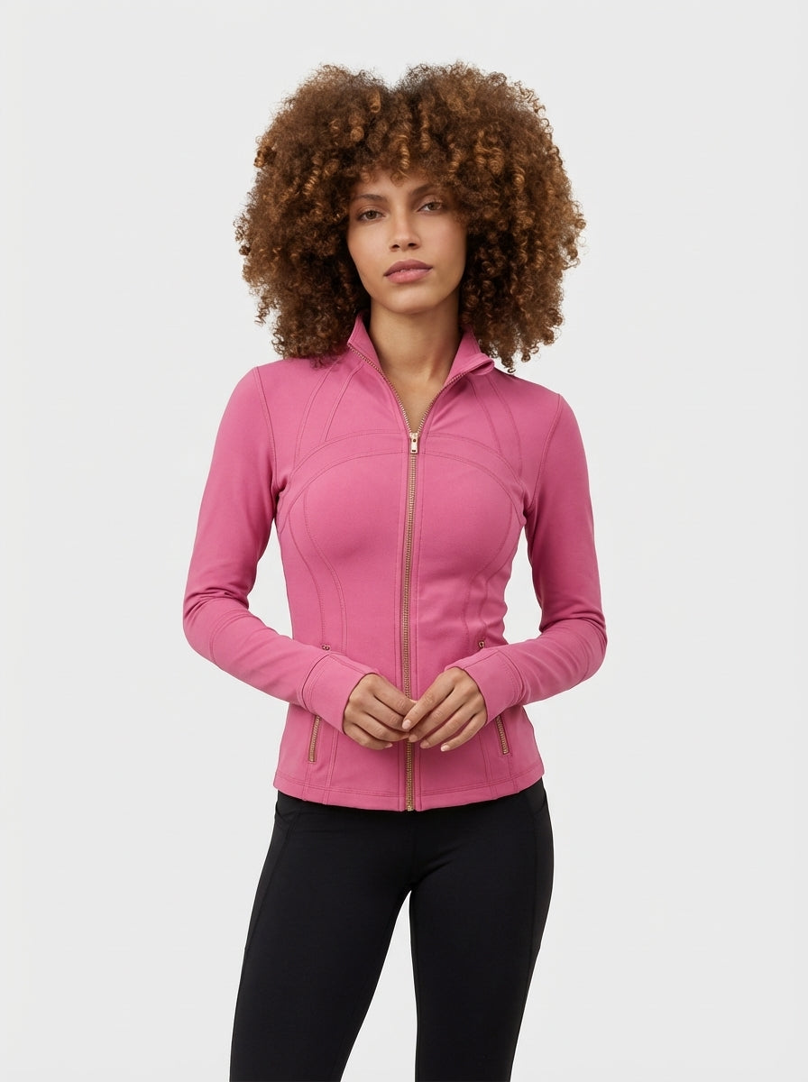 Nina | Zip Front Longline Yoga Jacket