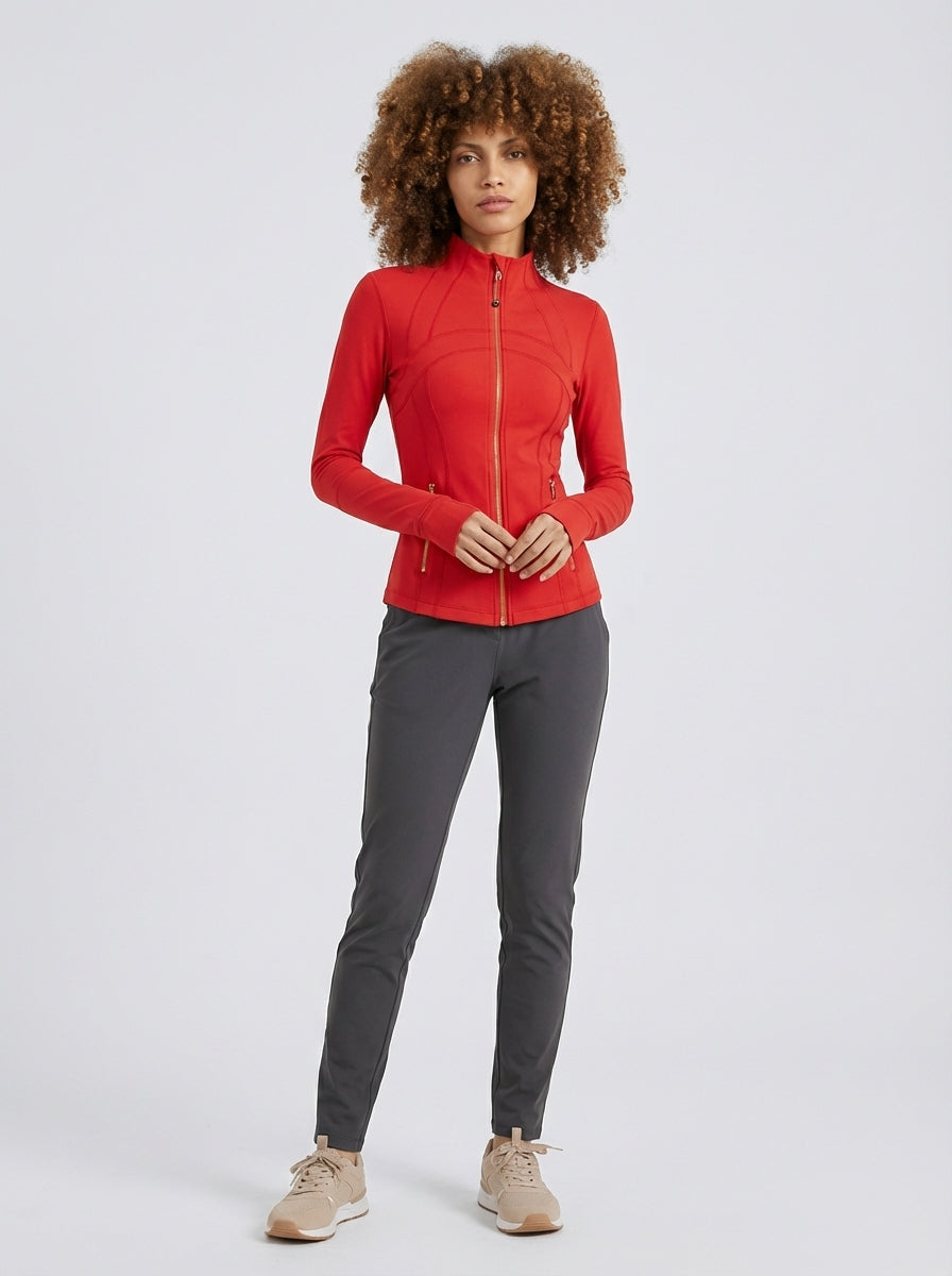 Nina | Zip Front Longline Yoga Jacket
