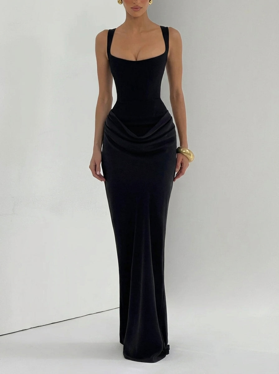 Felicia | Women’s Draped Bodycon Maxi Evening Gown