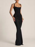 Felicia | Women’s Draped Bodycon Maxi Evening Gown