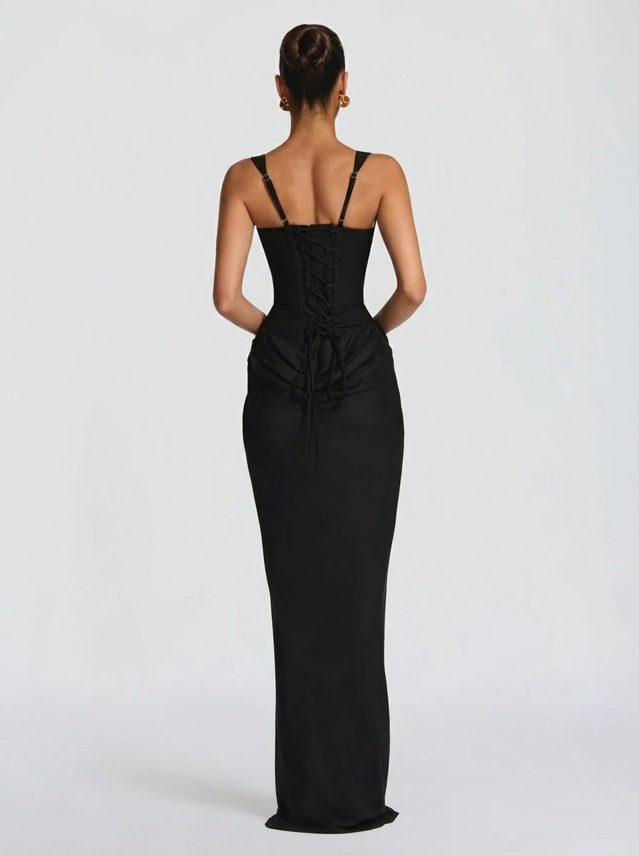 Felicia | Women’s Draped Bodycon Maxi Evening Gown