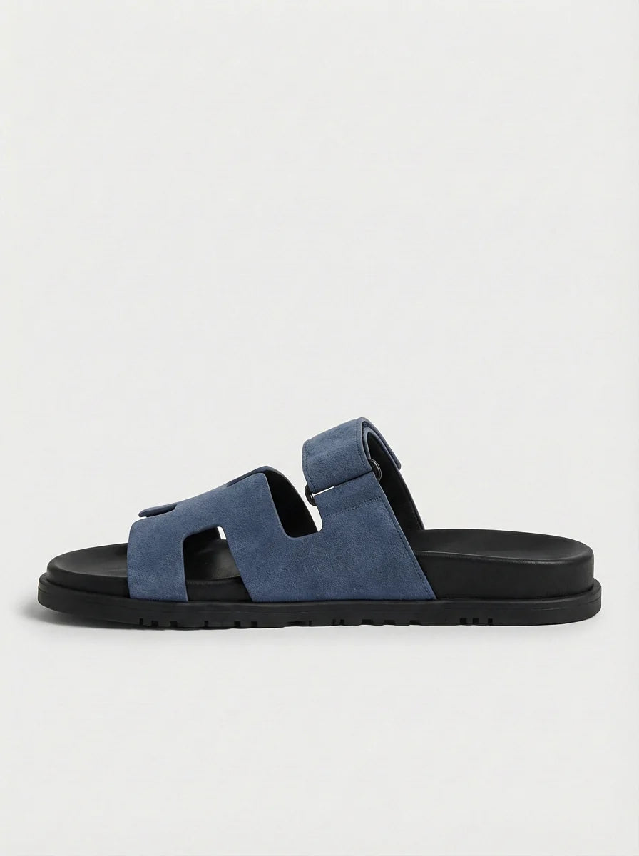 Leo | Men’s Wide Strap Open Toe Summer Slide Sandals