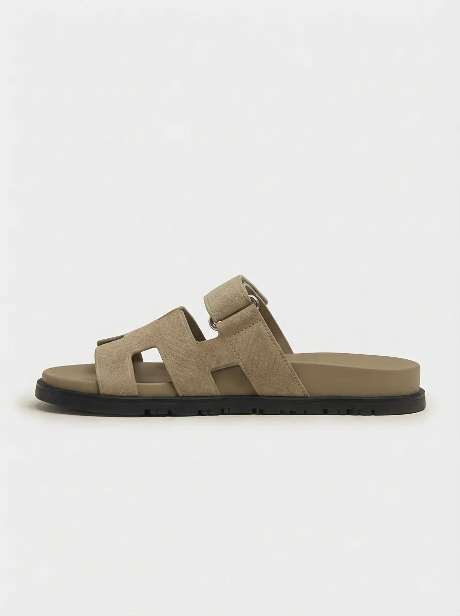 Leo | Men’s Wide Strap Open Toe Summer Slide Sandals
