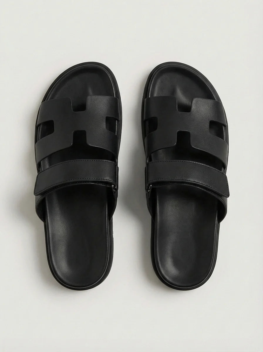 Leo | Men’s Wide Strap Open Toe Summer Slide Sandals