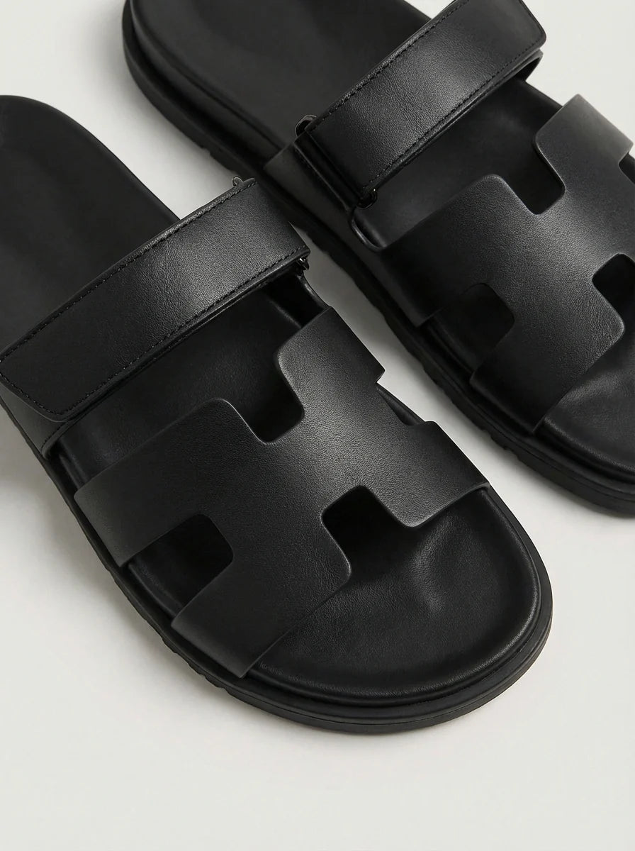 Leo | Men’s Wide Strap Open Toe Summer Slide Sandals