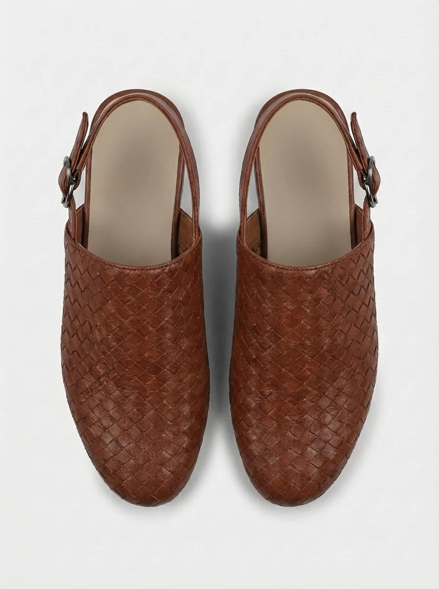 Chloe | Women’s Woven Buckle Slingback Sandals