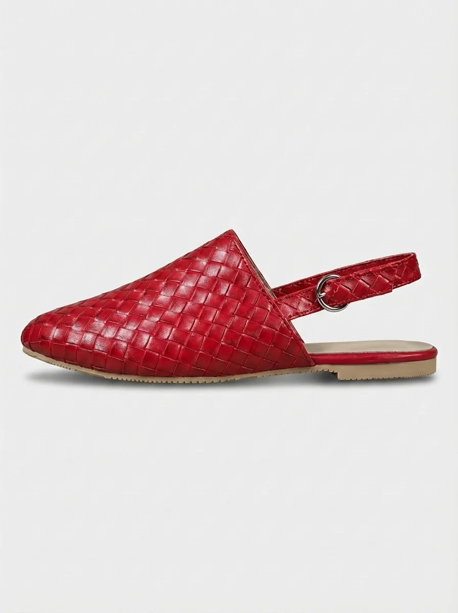 Chloe | Women’s Woven Buckle Slingback Sandals