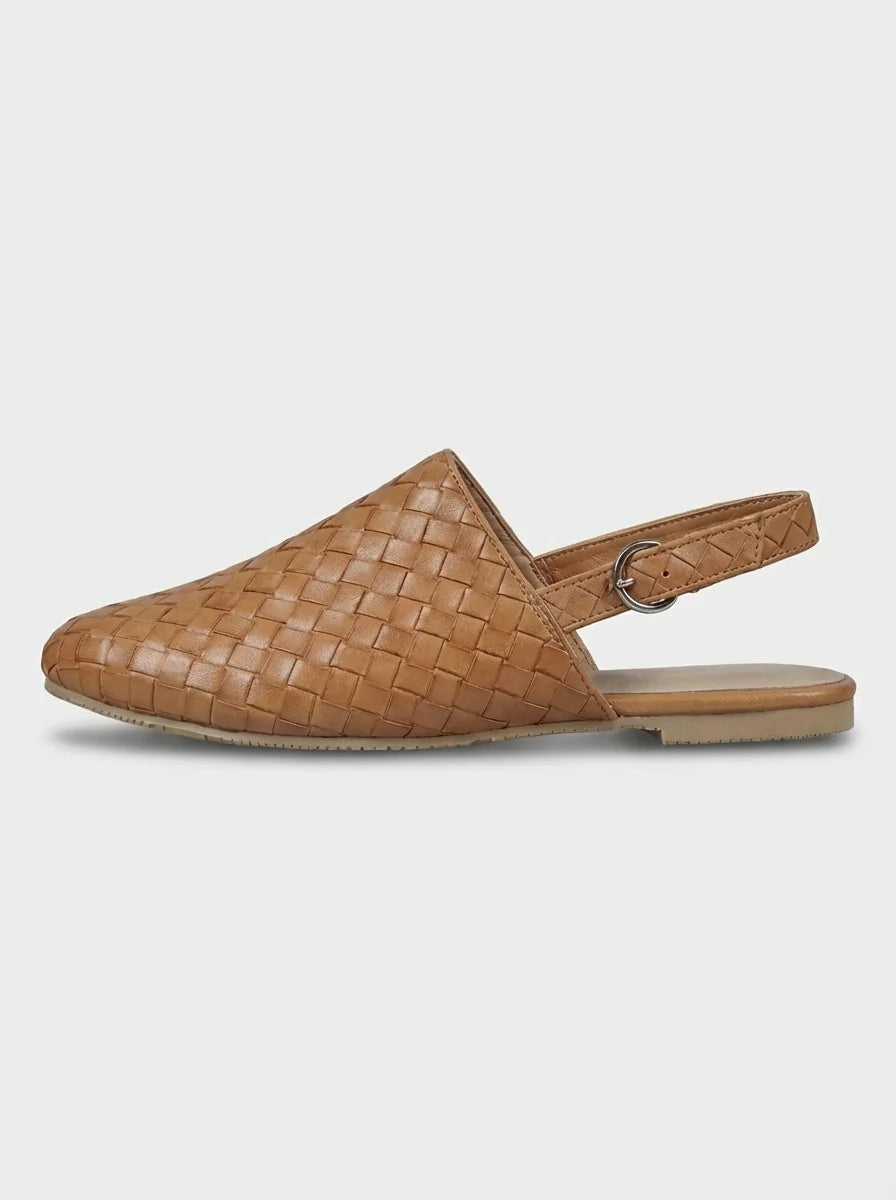 Chloe | Women’s Woven Buckle Slingback Sandals