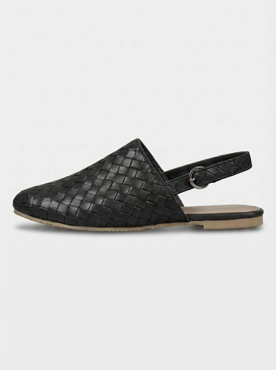Chloe | Women’s Woven Buckle Slingback Sandals
