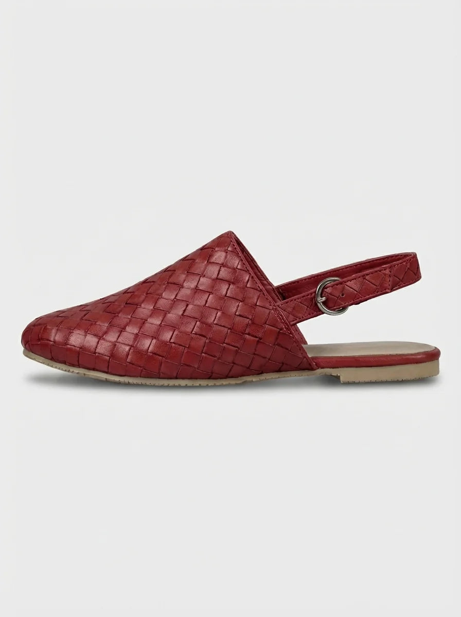 Chloe | Women’s Woven Buckle Slingback Sandals