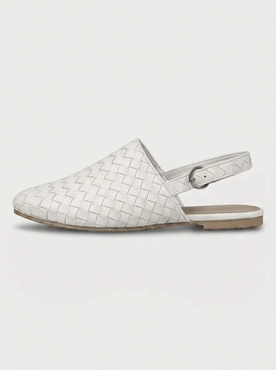 Chloe | Women’s Woven Buckle Slingback Sandals