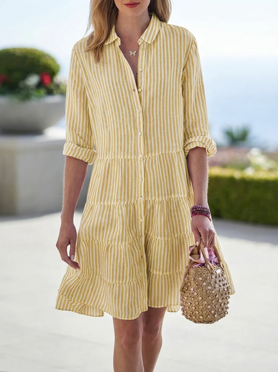 Amelia | Women’s Knee Length Striped Summer Dress