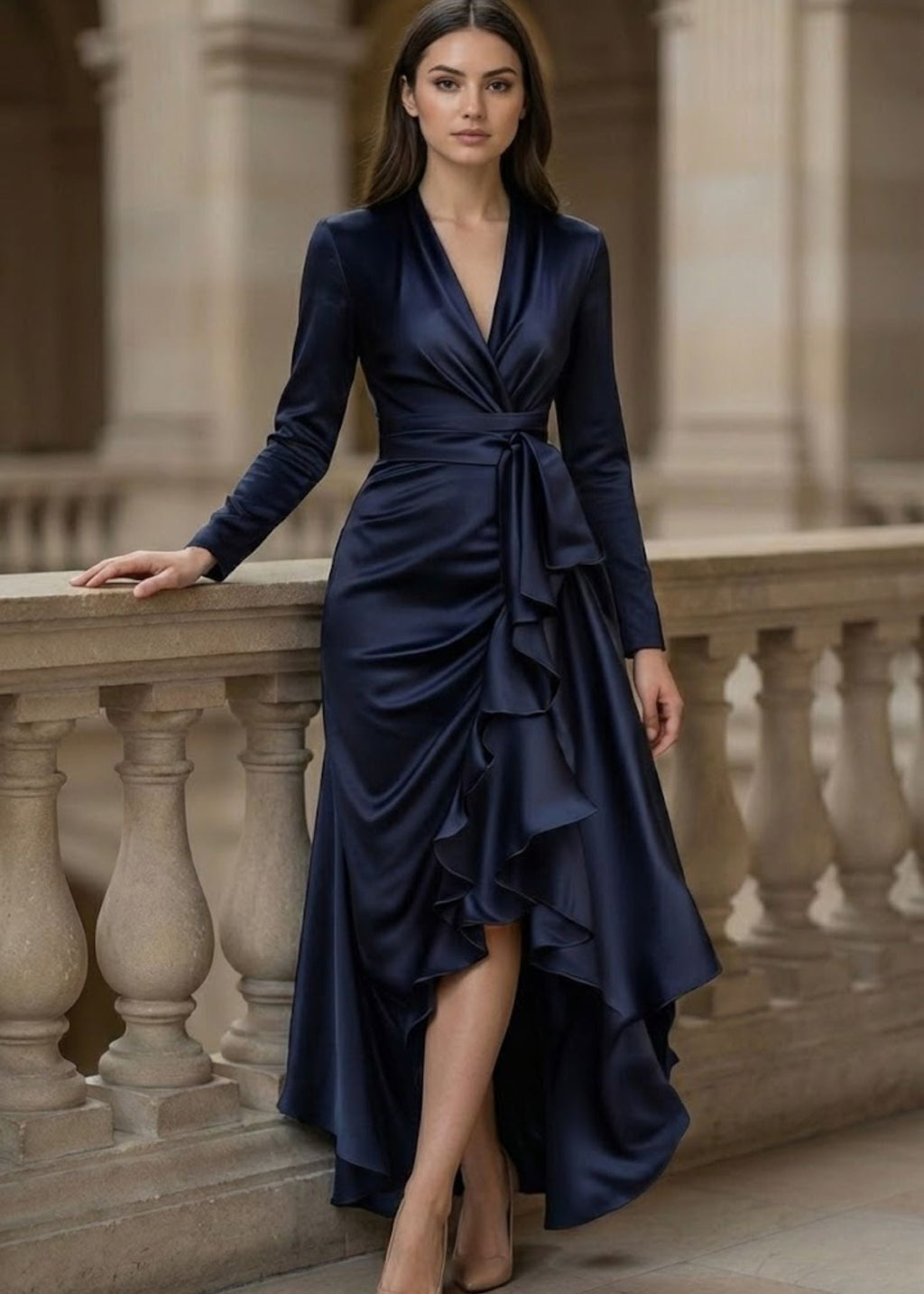 Dawn | Women’s High Low A line Grad Maxi Dress