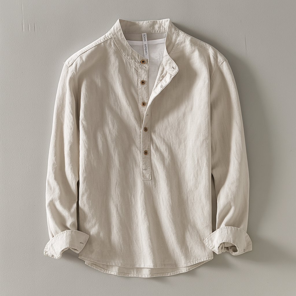 Abraham | Men’s Long Sleeve Collared Button Front Shirt