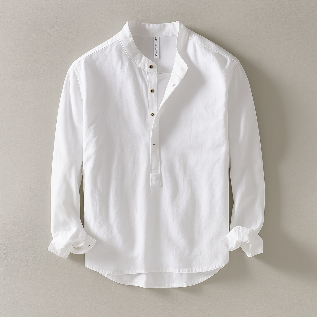 Abraham | Men’s Long Sleeve Collared Button Front Shirt
