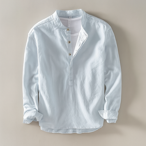 Abraham | Men’s Long Sleeve Collared Button Front Shirt