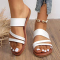 Adaora | Women's Strappy Flat Open Toe Backless Slides