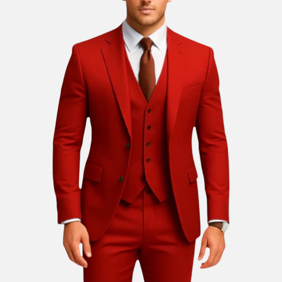 Adara | Men's Slim Fit Long Sleeve Three Piece Suit