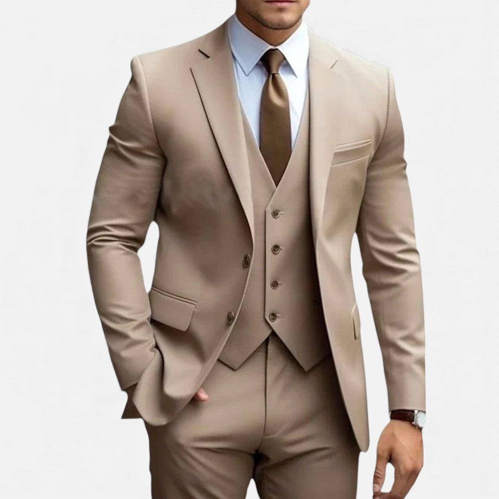 Adara | Men's Slim Fit Long Sleeve Three Piece Suit