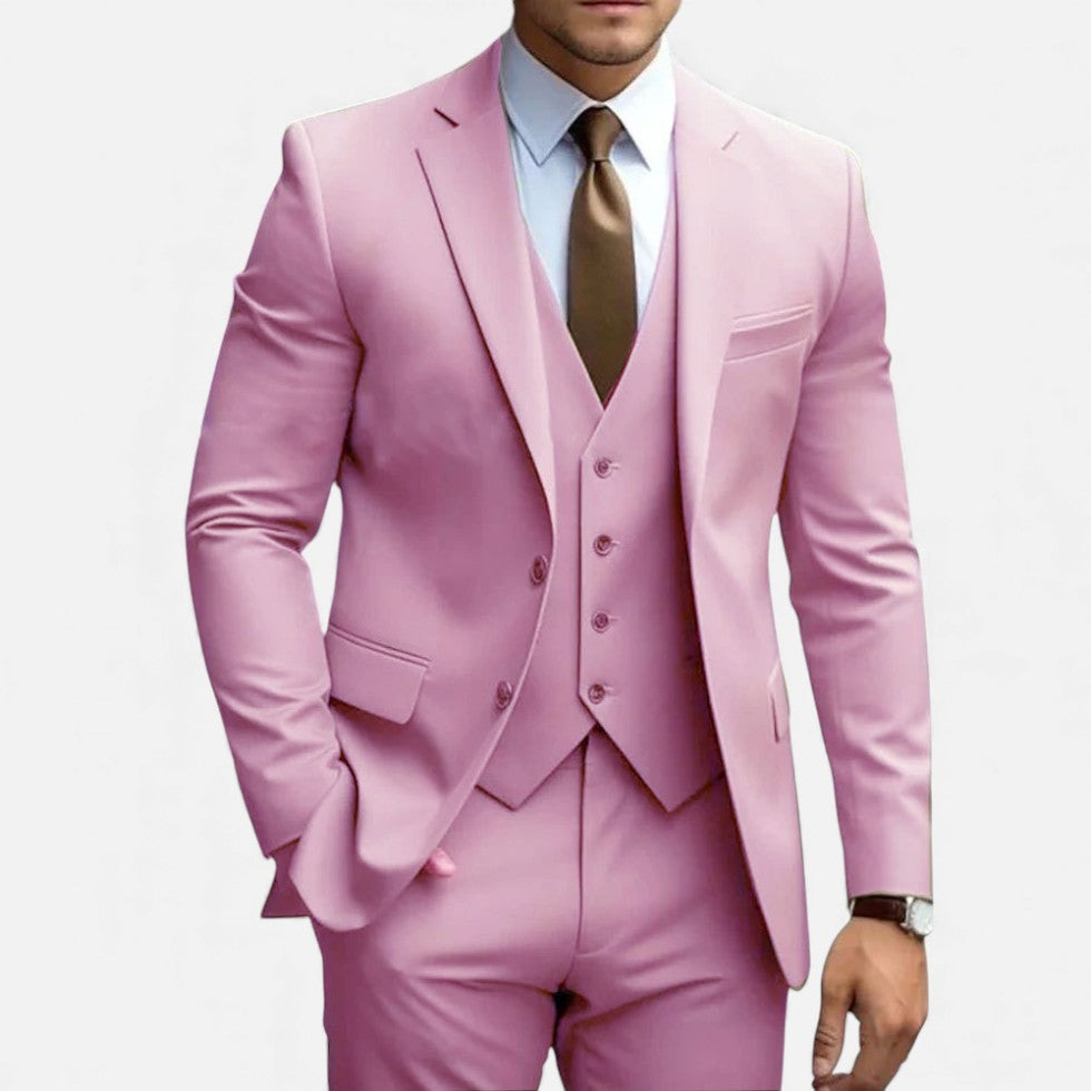 Adara | Men's Slim Fit Long Sleeve Three Piece Suit