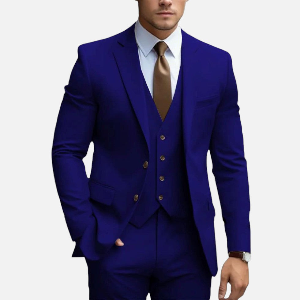 Adara | Men's Slim Fit Long Sleeve Three Piece Suit