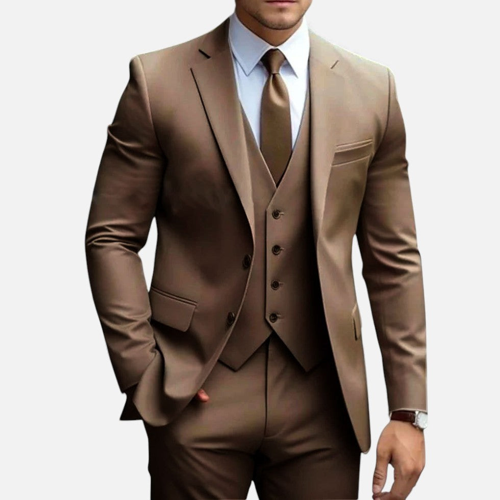 Adara | Men's Slim Fit Long Sleeve Three Piece Suit
