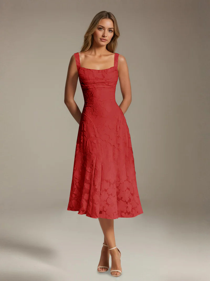 Adena | Women's Floral Sleeveless Summer Midi Dress