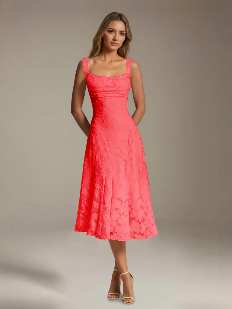 Adena | Women's Floral Sleeveless Summer Midi Dress