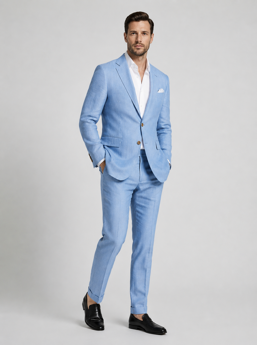 Adina | Men's Fitted Single-Breasted Long Sleeve Blazer