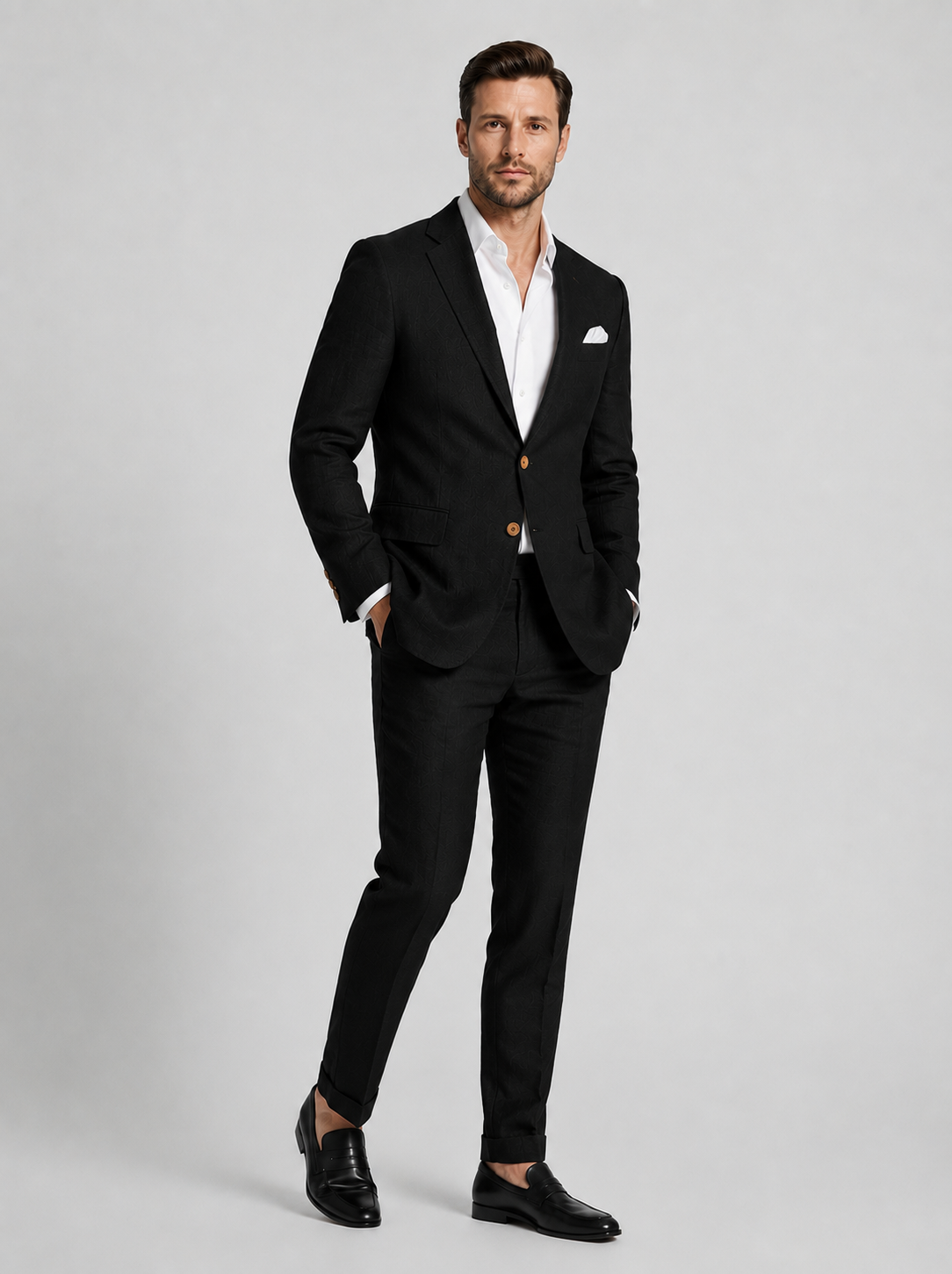 Adina | Men's Fitted Single-Breasted Long Sleeve Blazer