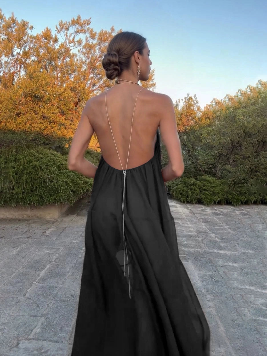 Adonia | Women’s Backless Sheer Wedding Guest Dress