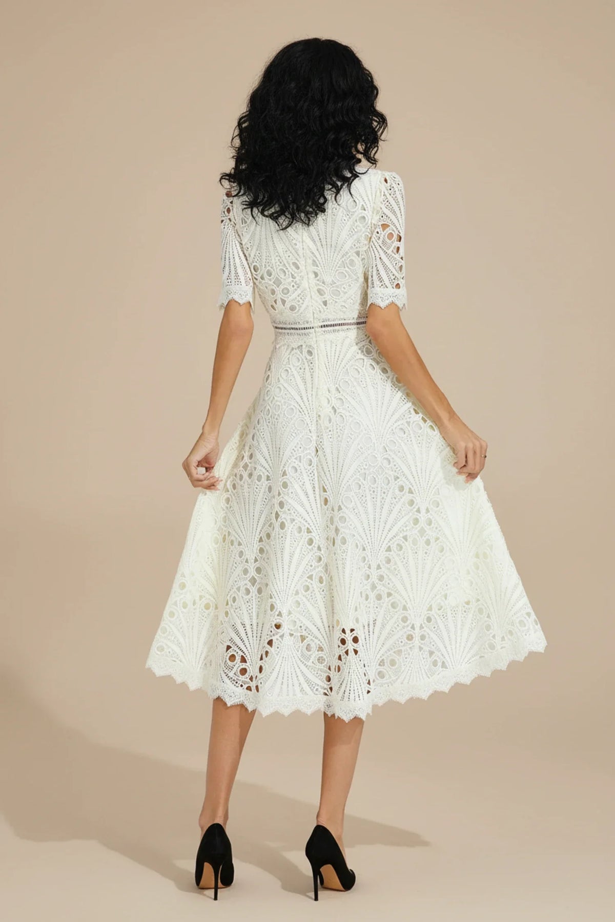 Aeryn | Women's Mock Neck A Line Wedding Guest Dress