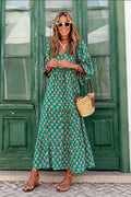 Afallon | Women's Geometric Print Summer Maxi Dress