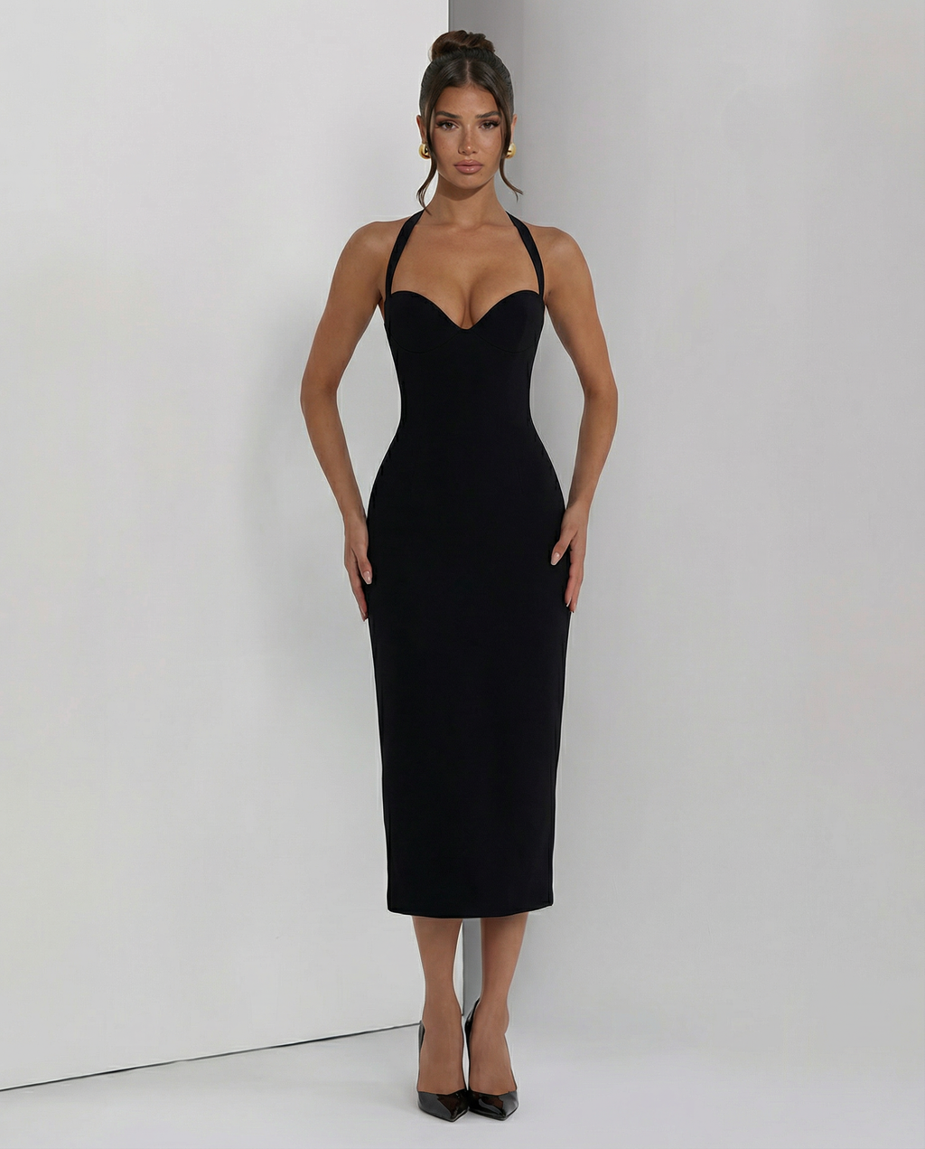 Agapita | Women's Halter Sleeveless Wedding Guest Dress