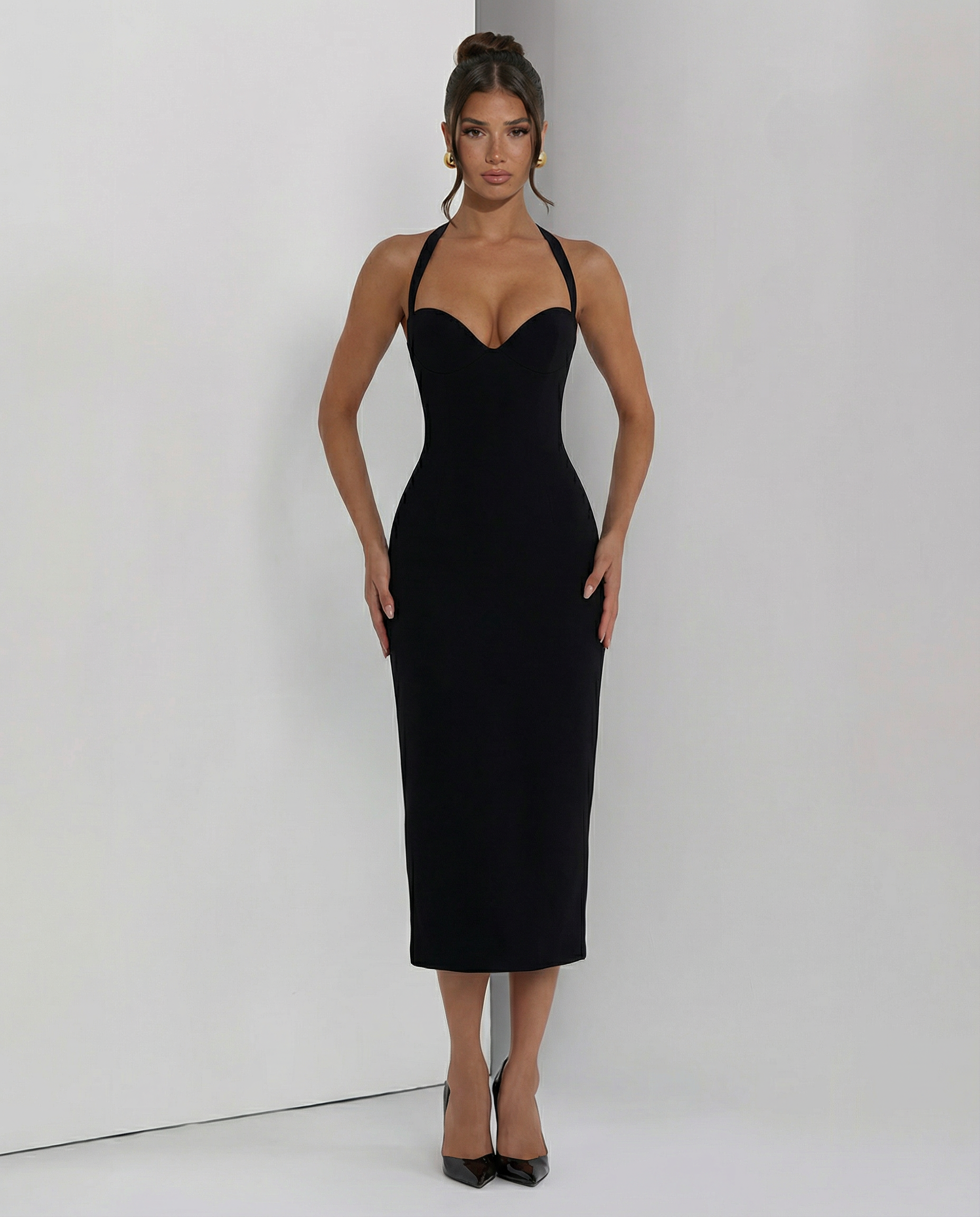 Agapita | Women's Halter Sleeveless Wedding Guest Dress